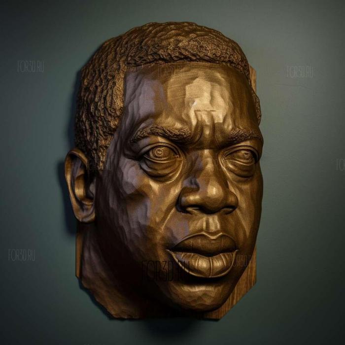 Jay Z Portrait 4 3d stl модель для ЧПУ